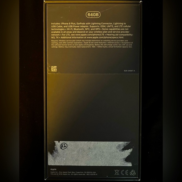 3 FOR $15 / IPHONE BOX - EMPTY BOX FOR THE APPLE IPHONE 8 PLUS (2018) 64GB - Picture 4 of 5